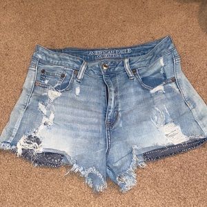 american eagle denim shorts